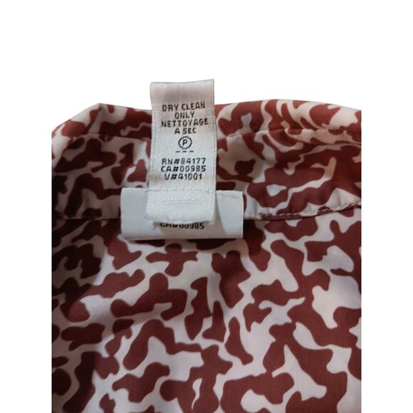 DIANE VONFURSTENBERG Laney Shirt Dress 6 Fresh Cotton Pockets Animal Print Snaps - Picture 13 of 15